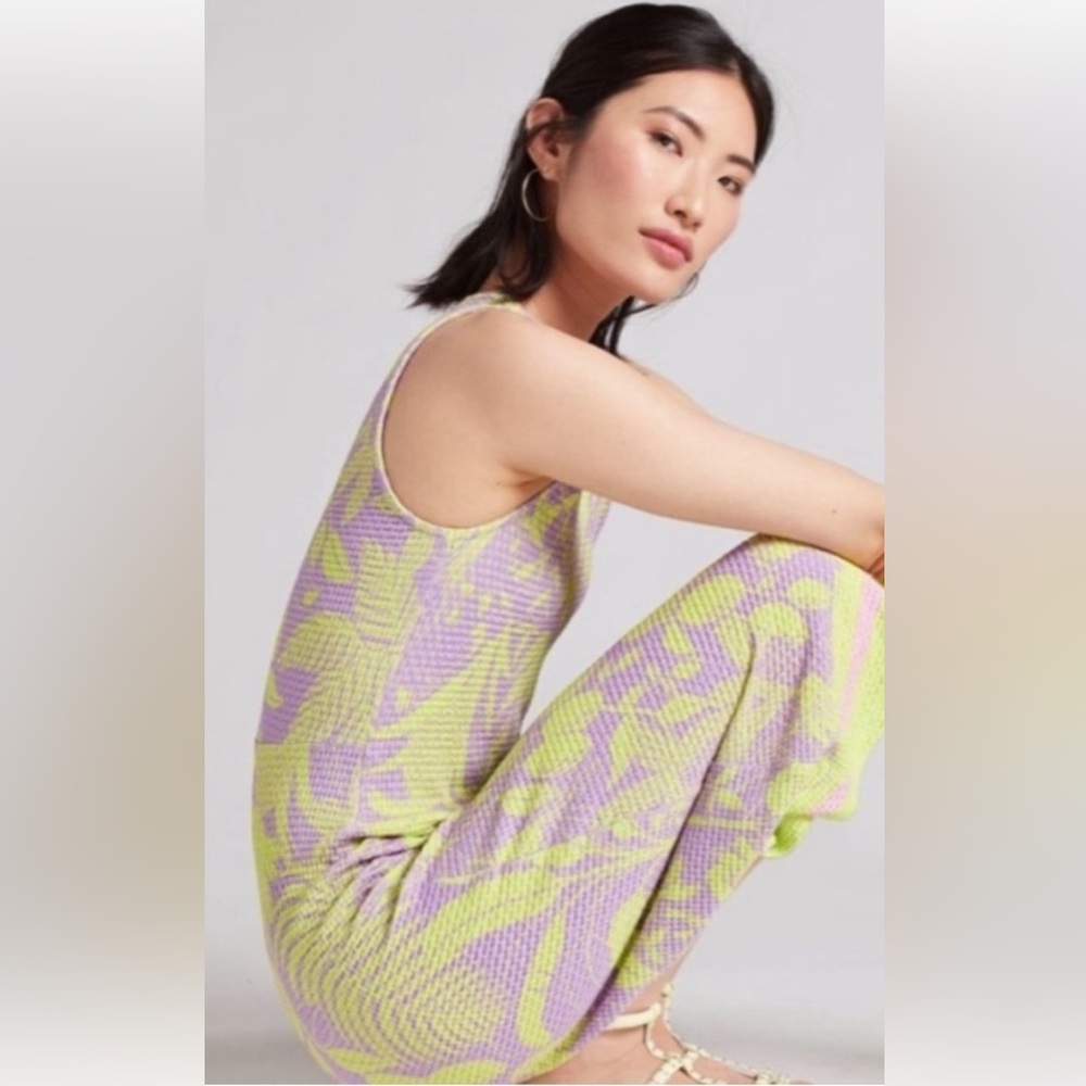FARM Rio X Anthropologie tropical knit midi